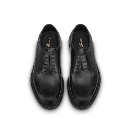 Giày Louis Vuitton Vendome Flex Derbies Black 1A9A8V - Ảnh 3