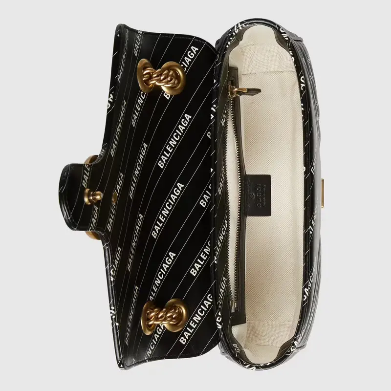 Alternative view of Túi Gucci The Hacker Project Small GG Marmont Black Leather 443497-UK5AT-1089