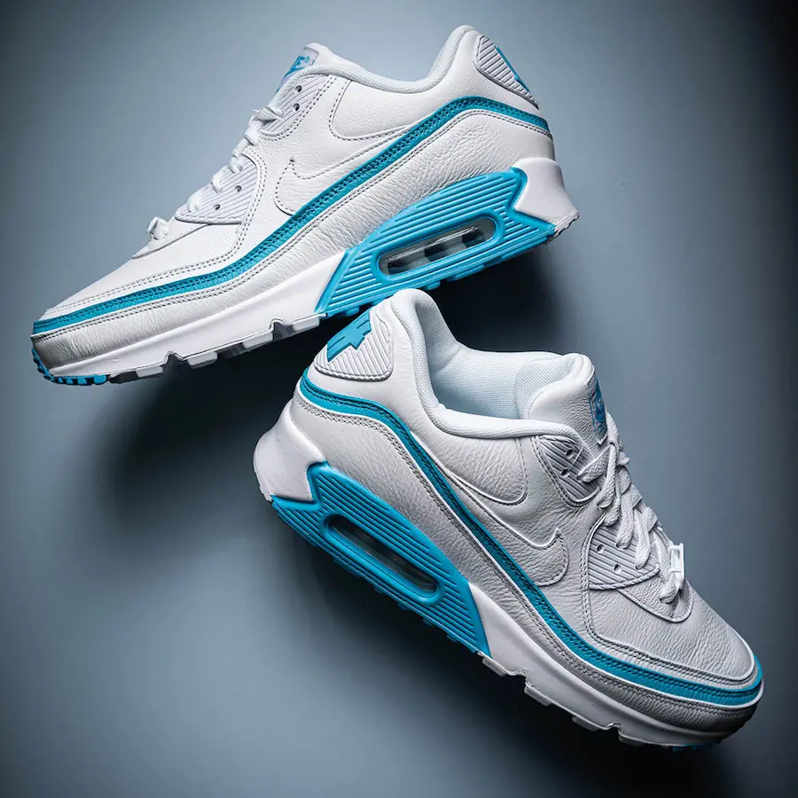 Alternative view of Giày Nike Undefeated x Air Max 90 'White Blue Fury' CJ7197-102