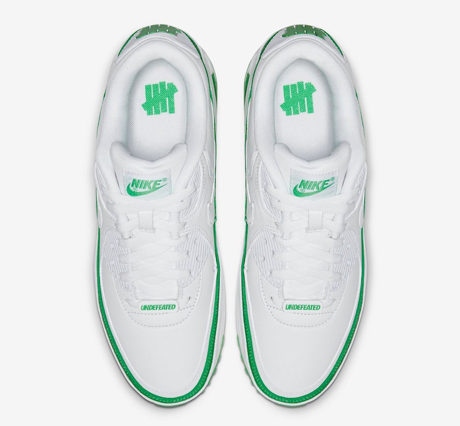 Giày Nike Undefeated x Air Max 90 'White Green Spark' CJ7197-104 - Ảnh 6