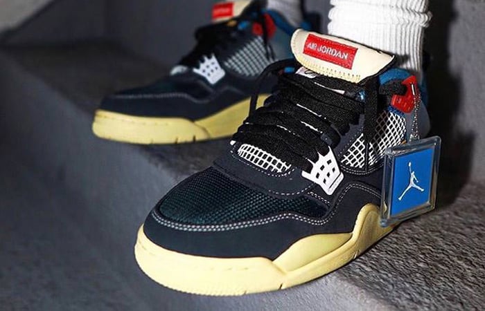 Giày Nike Union LA x Air Jordan 4 Retro 'Off Noir' DC9533-001 - Ảnh 5