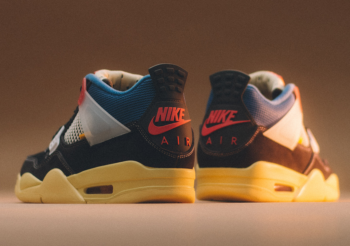 Giày Nike Union LA x Air Jordan 4 Retro 'Off Noir' DC9533-001 - Ảnh 6