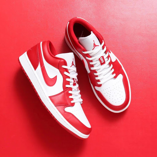 Giày Nike Air Jordan 1 Low 'Gym Red White' 553558-611 - Ảnh 5