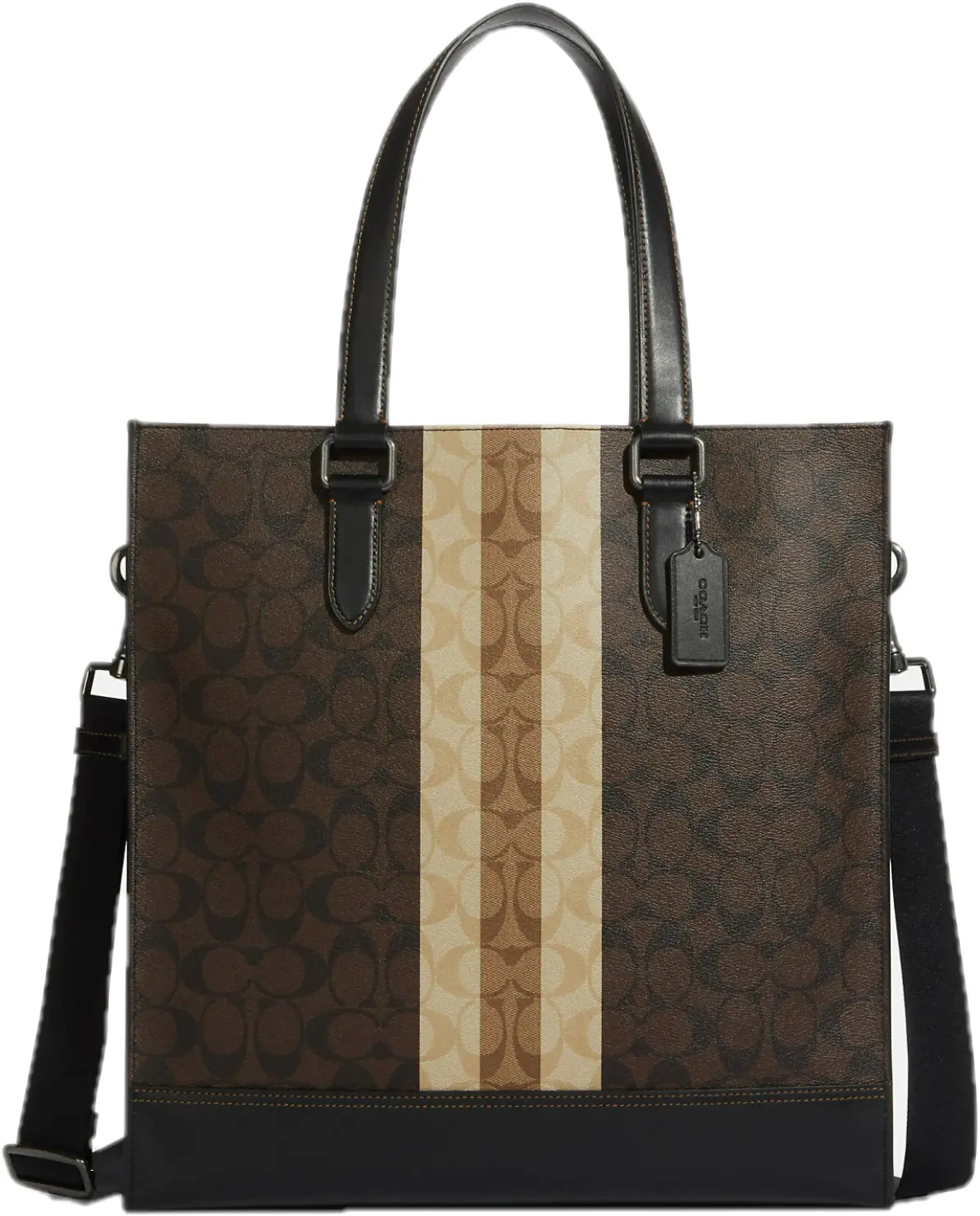 Tui Coach Graham Structured Signature Varsity Stripe 'Gunmetal' 6707-QBMAA