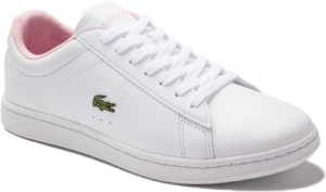 Giày Lacoste Women's Carnaby Evo Leather and Synthetic Sneakers White Pink 740SFA0037-1Y9