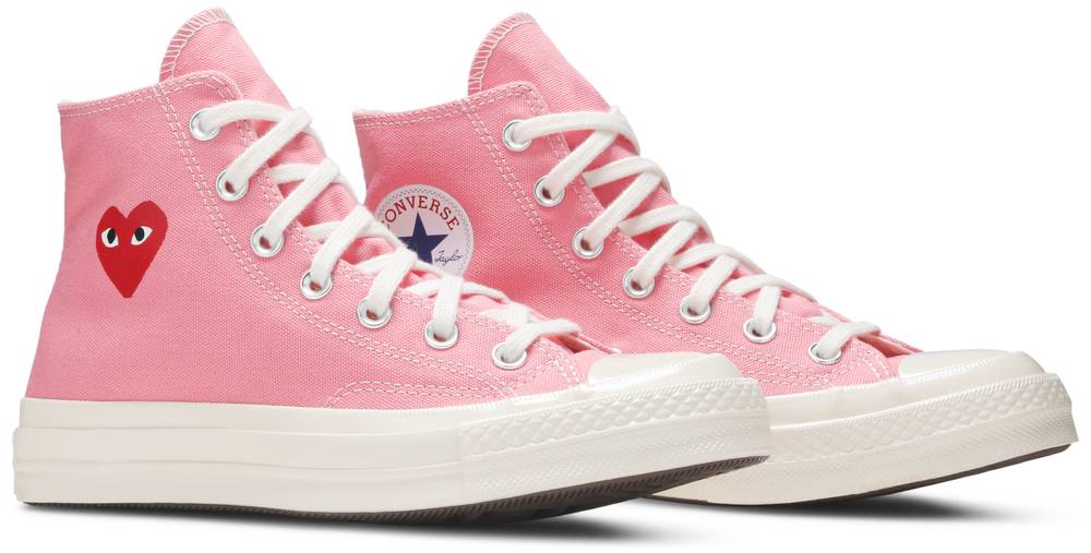 Giày Converse Comme des Garçons PLAY x Chuck 70 High 'Bright Pink' 168301C - Ảnh 6