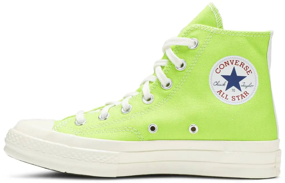 Alternative view of Giày Converse Comme des Garçons PLAY x Chuck 70 High 'Bright Green' 168299C