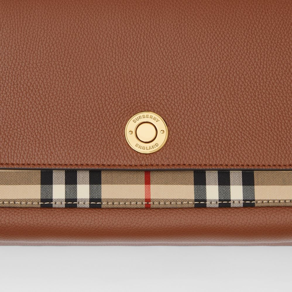Túi Burberry Vintage Check and Leather Note Crossbody Bag 'Tan' - Ảnh 2