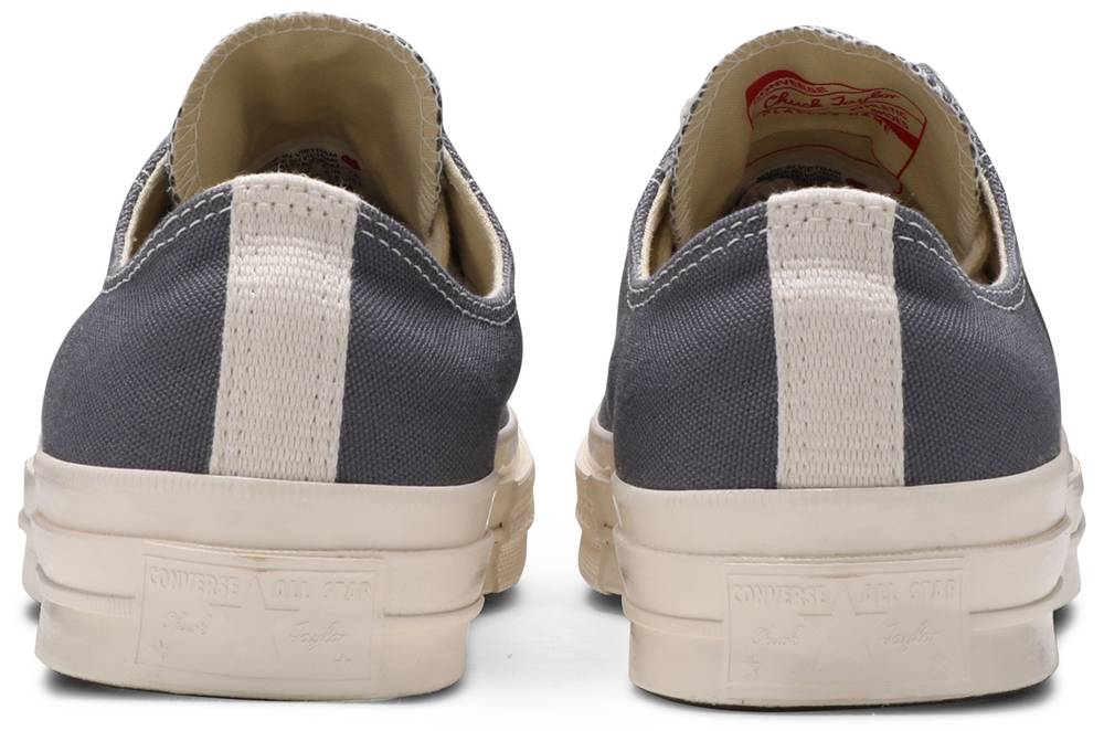 Giày Converse Comme des Garçons PLAY x Chuck 70 Low 'Steel Gray' 171849C - Ảnh 6
