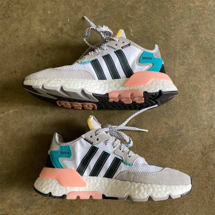 Alternative view of Giày Adidas Nite Jogger 'White Hi-Res Aqua' FV3852