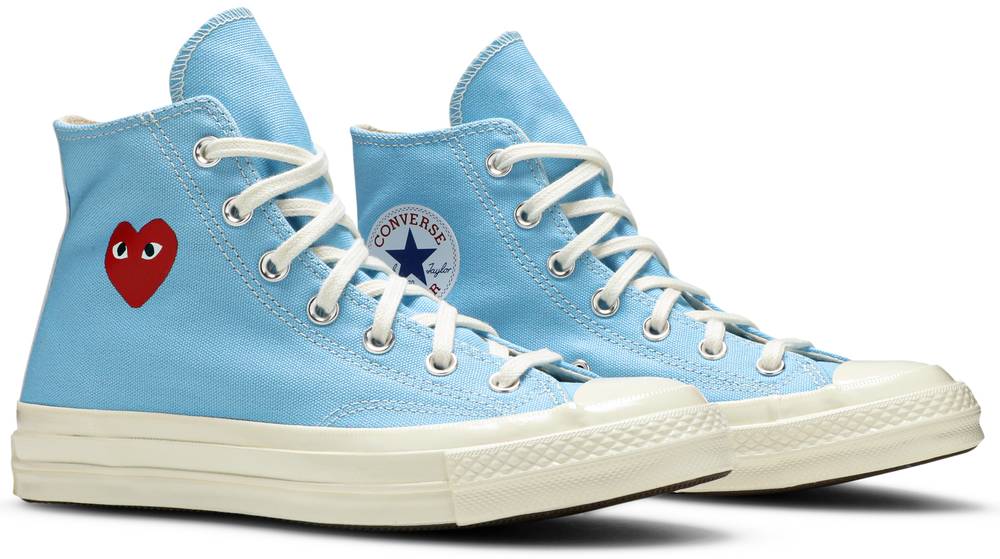 Giày Converse Comme des Garçons PLAY x Chuck 70 High 'Bright Blue' 168300C - Ảnh 5