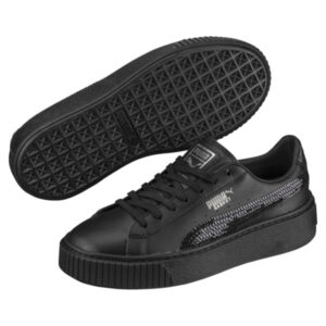 Alternative view of Giày Puma Basket Platform 'Black' 367237-01