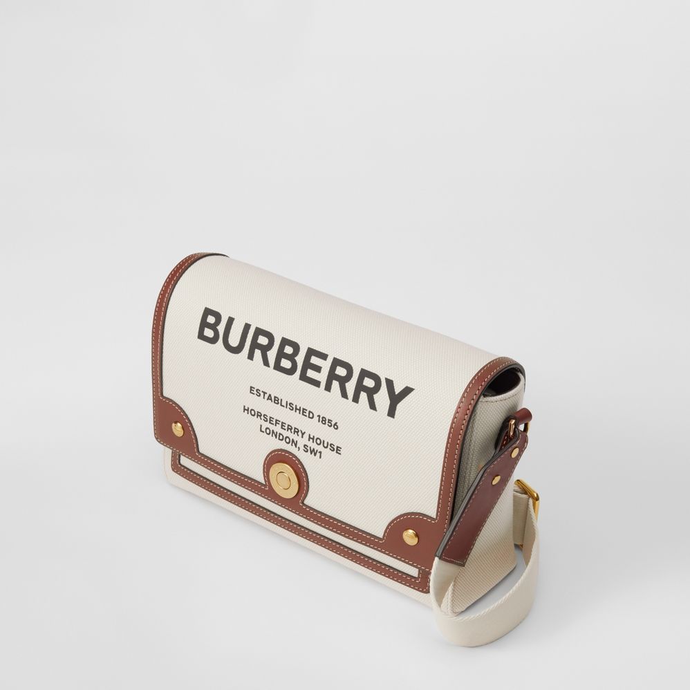 Túi Burberry Horseferry Print Canvas Note Crossbody Bag 'Natural Tan' - Ảnh 3