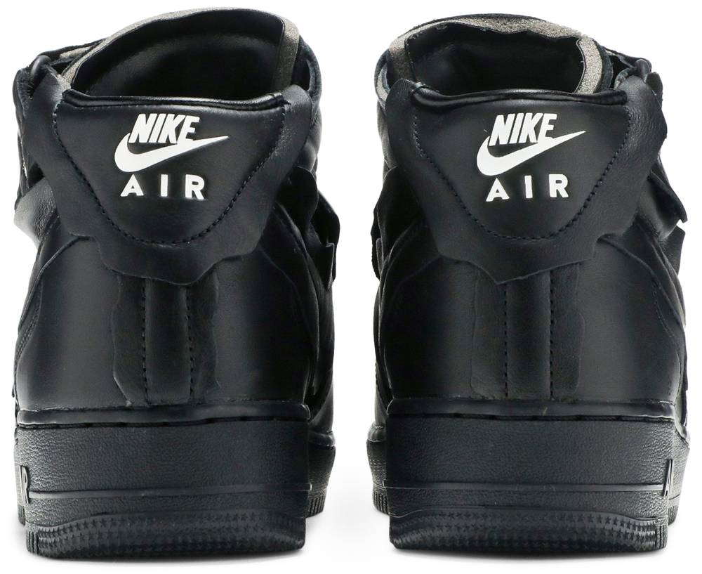 Giày Nike Comme des Garçons x Air Force 1 Mid 'Triple Black' DC3601-001 - Ảnh 4