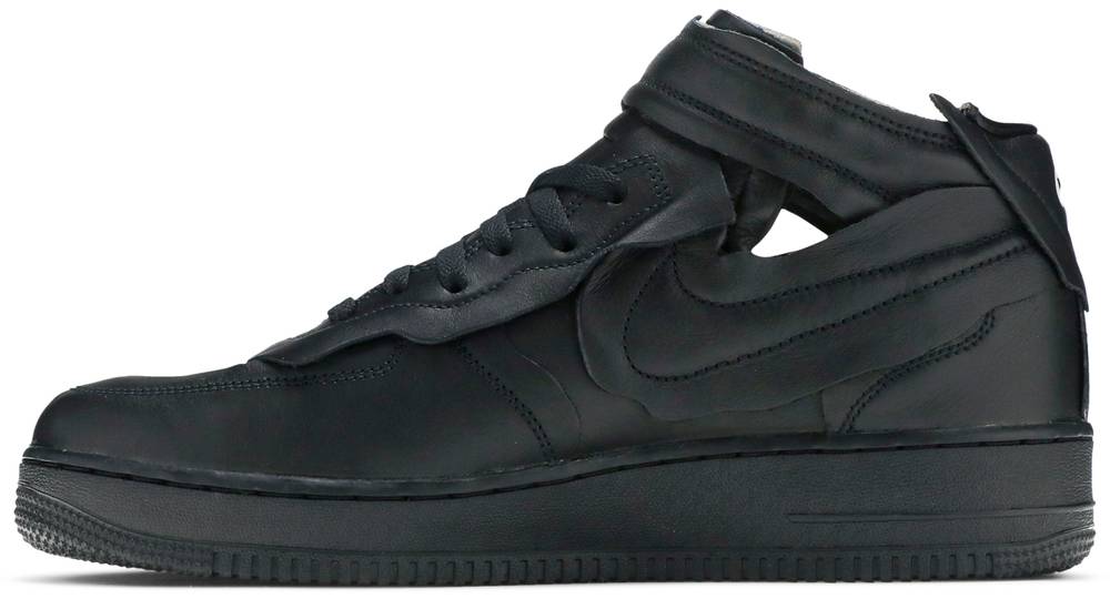 Giày Nike Comme des Garçons x Air Force 1 Mid 'Triple Black' DC3601-001 - Ảnh 2