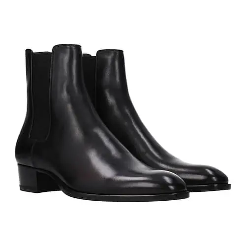 Alternative view of Giày Saint Laurent Wyatt Chelsea Boots In Smooth Leather 'Black'