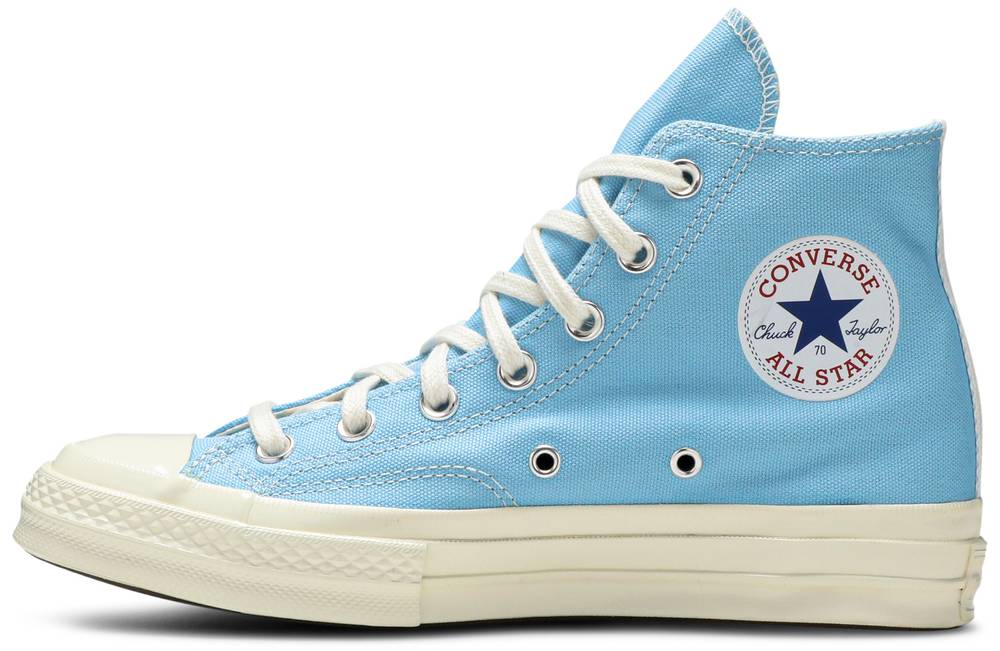 Giày Converse Comme des Garçons PLAY x Chuck 70 High 'Bright Blue' 168300C - Ảnh 2