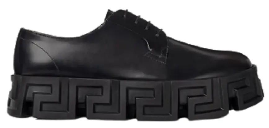 Giày Versace Greca Labyrinth Lace Up Black 1000771-D9VAC-1B000