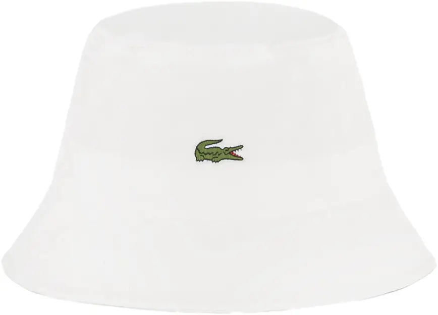 Mu Lacoste Bucket Hat Cotton Material 'White' RK217E-53G-70V
