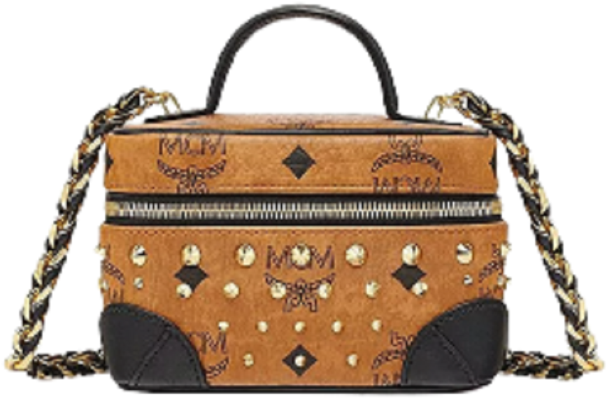 Túi MCM Vanity Case in Gold Studded Visetos MWRCSVI05CO001