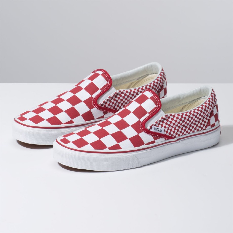 Giày Vans Classic Slip-On 'Red Mix Checker' VN0A38F7VK5 - Ảnh 2