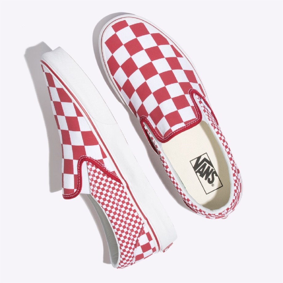 Giày Vans Classic Slip-On 'Red Mix Checker' VN0A38F7VK5 - Ảnh 5