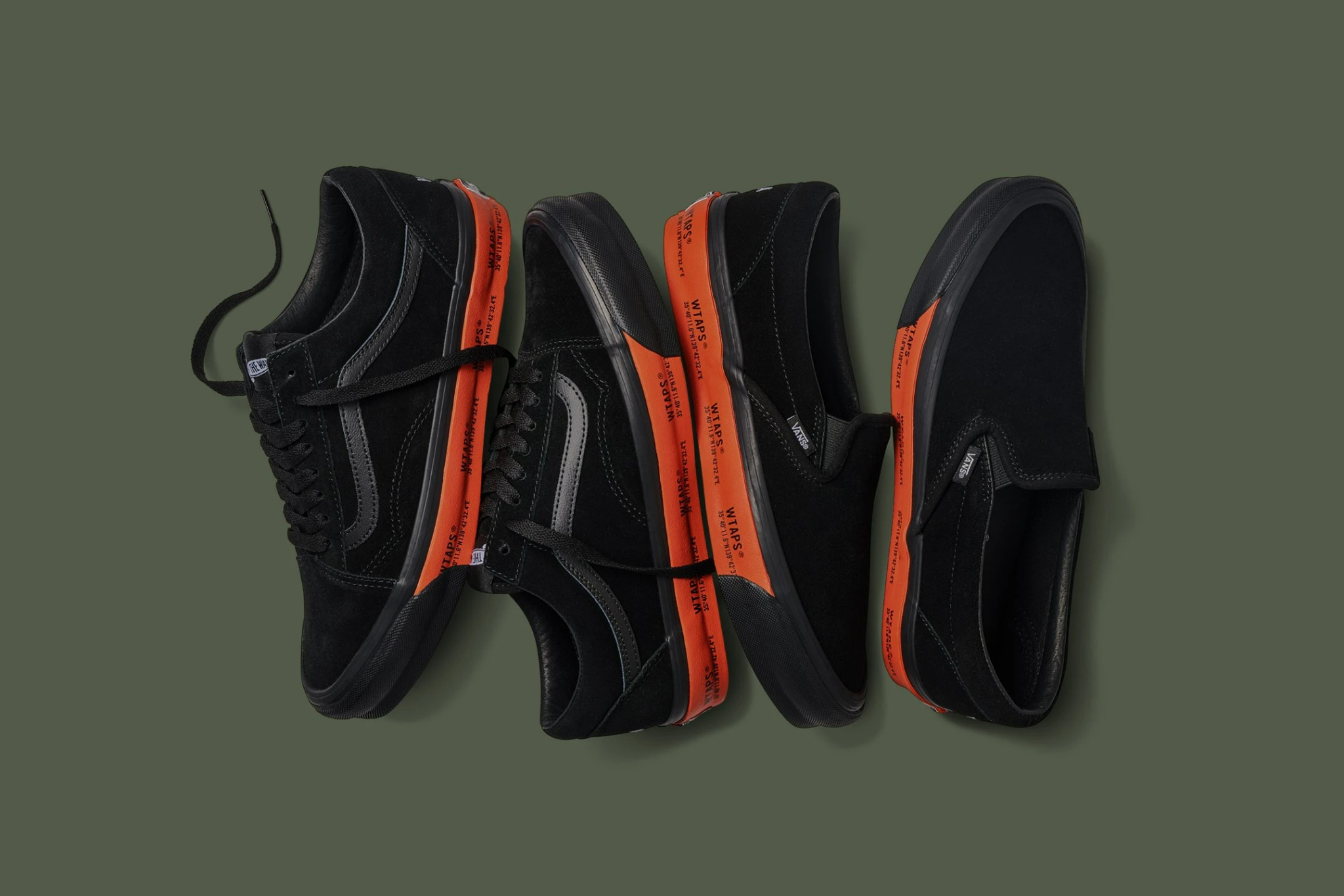 Giay Vans WTAPS x Classic Slip-On LX 'Black Orange' VN0A45JK20E