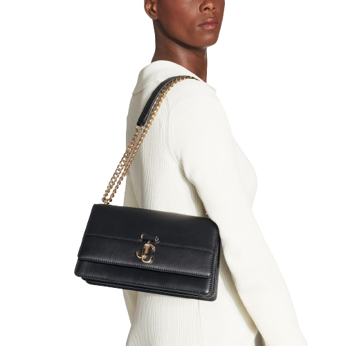 Túi Jimmy Choo Varenne Shoulder 'Black' VARENNESHOULDERMDAW001463 - Ảnh 7