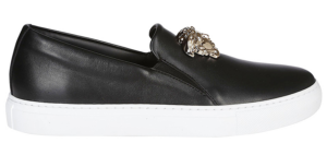 Giày Versace Black Leather Slip On Sneakers DSR488D-DVT2P-D41OC