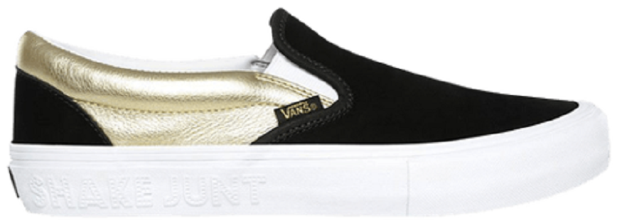 Giay Vans Shake Junt x Slip-On Pro 'Black Gold' VN0A347V13L