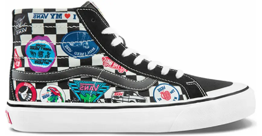Giày Vans Sk8-Hi Black White Outlet VN0A3MV13P0