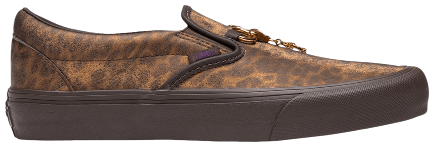 Giay Vans Needles x Vault Classic Slip On V 'Animal Print Brown' VN0A3QXY2GU