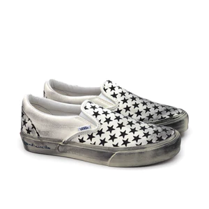 Giay Vans Vault x Bianca Chandon Classic Slip-On LX Stressed 'Black White' VN0A3QXYBA21