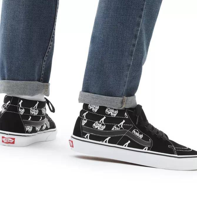 Alternative view of Giày Vans Sk8-Mid 'Black True White' VN0A3WM34WW