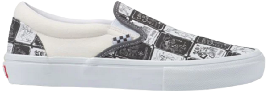 Giay Vans Slip On Skate x Daniel Johnston 'Black White' VN0A5FCAAO7