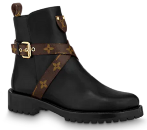 Giày Louis Vuitton Discovery Flat Ankle Boots Black 1A8WBZ