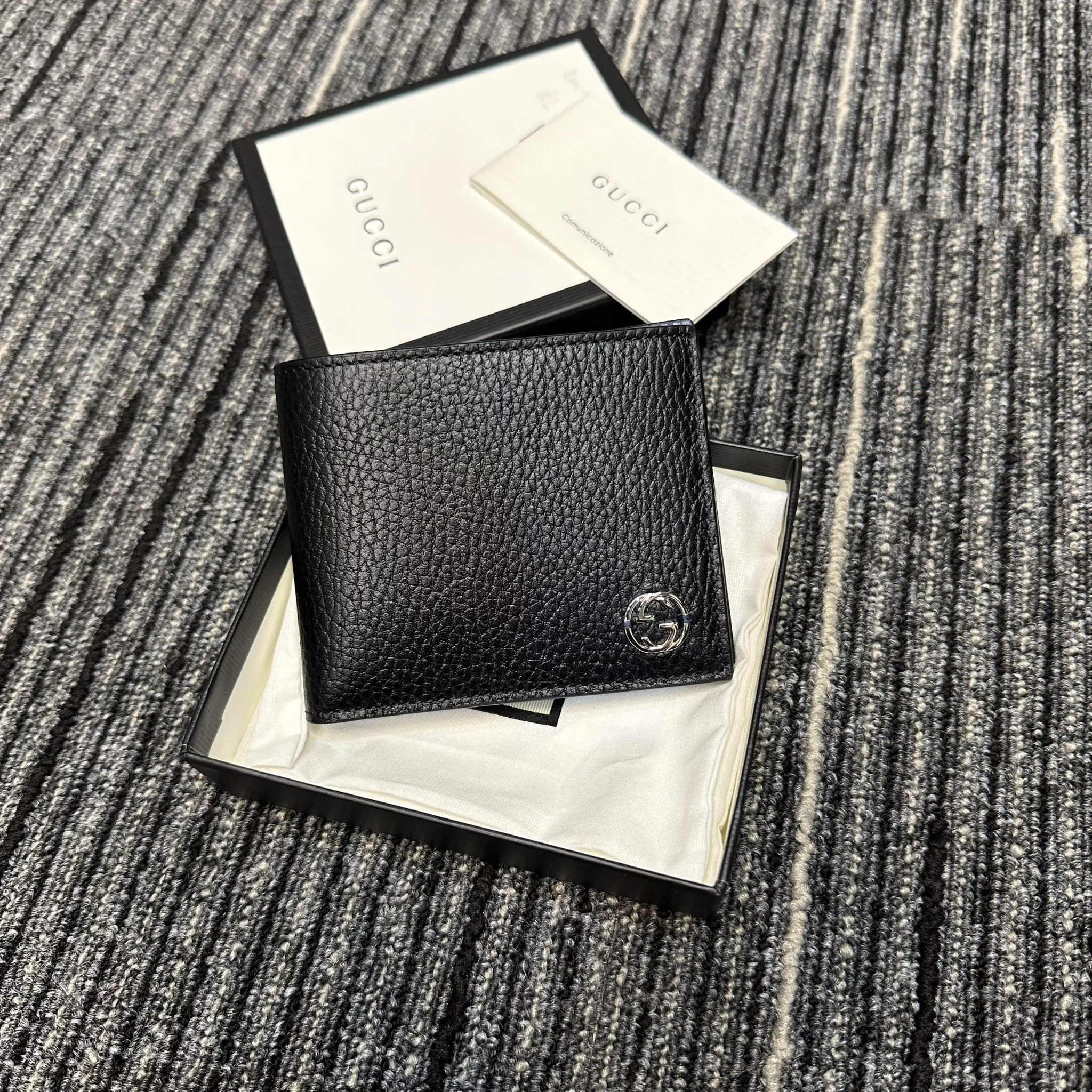 Vi Gucci 2-fold Wallet 'Black Navy' 610464-CAO2N-1040