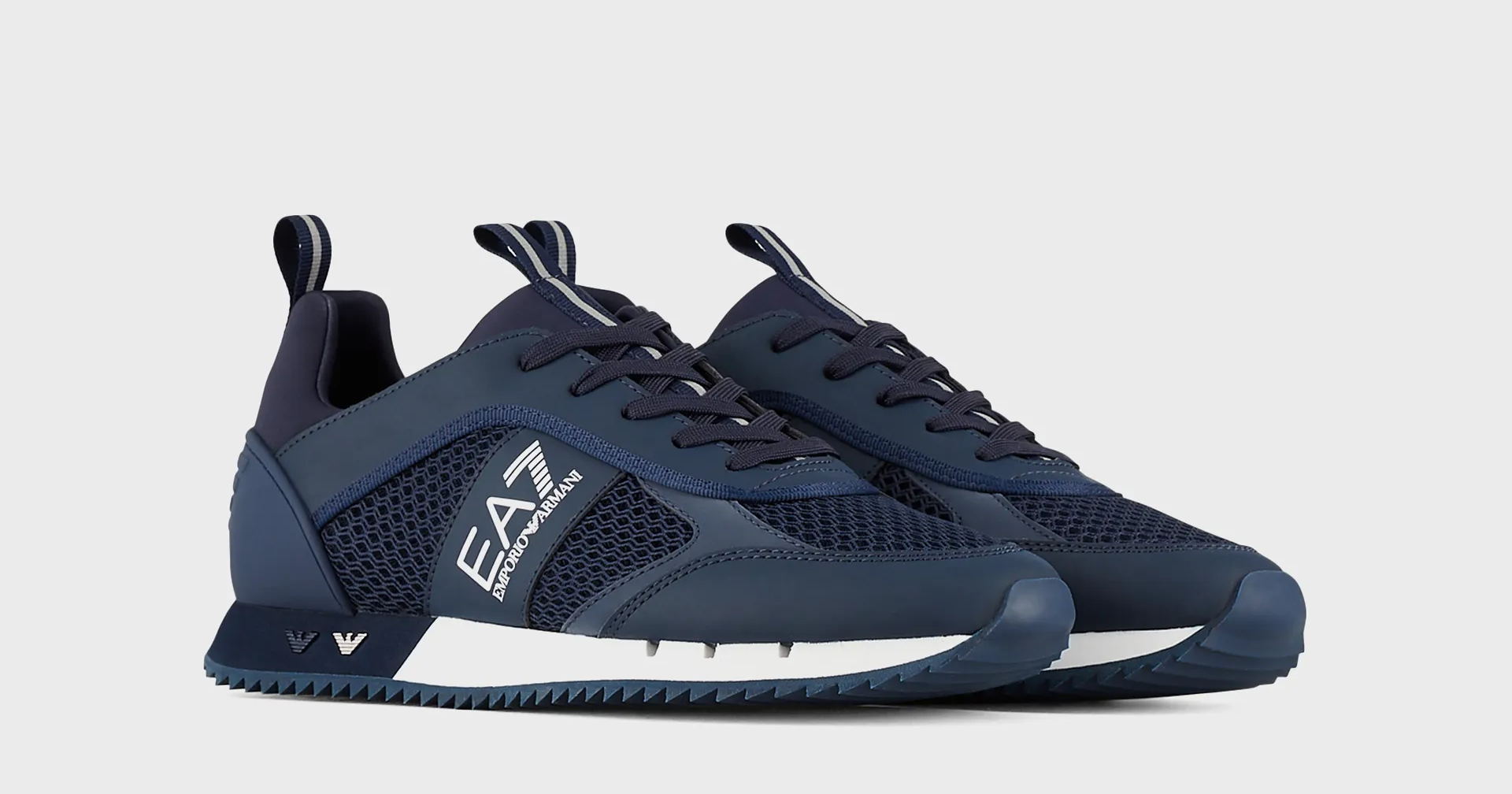 Giày Armani Mesh Sneakers 'Navy White' X8X027XK0501D813 - Ảnh 3