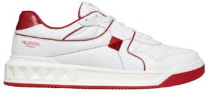 Giày Valentino One Stud Low Top Nappa White Red WY2S0E71-NWN-R81