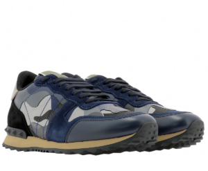 Alternative view of Giày Valentino Garavani Leather Rockrunner 'Blue' VY2S0723XVUBY0