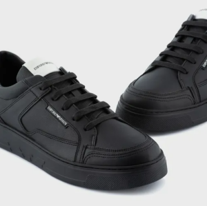 Alternative view of Giày Armani Hammered Leather 'Black' X4X568XN1621K599