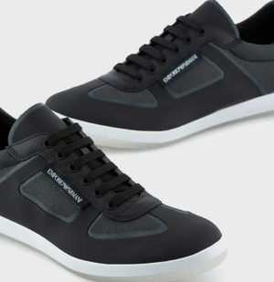 Alternative view of Giày Armani Rubberised Mesh Details 'Black'