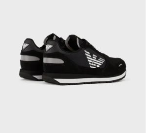 Alternative view of Giày Armani Mesh With Suede Details And Oversized Eagle 'Black'