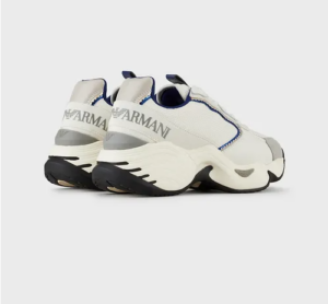 Alternative view of Giày Armani Chunky Suede With Mesh Inserts 'White'