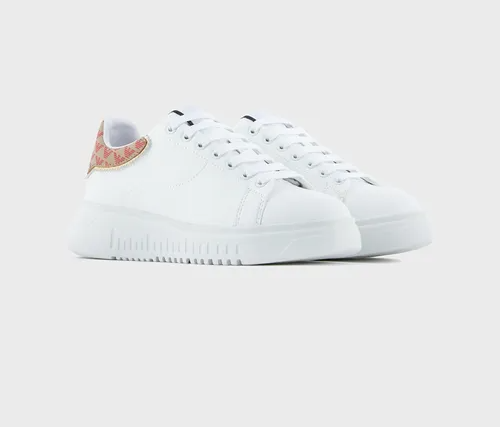 Giày Armani Nappa Leather With All Over Eagle On The Back 'White' - Ảnh 3