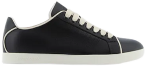 Giày Armani Leather With Piping And Laser Cut Eagle 'Black'