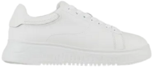 Giày Armani In Nappa Leather With High Sole 'White'
