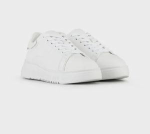 Alternative view of Giày Armani In Nappa Leather With High Sole 'White'