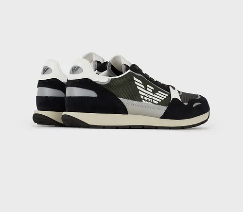 Giày Armani Suede With Contrasting Inserts 'Blue' X4X537XM6781Q446 - Ảnh 3