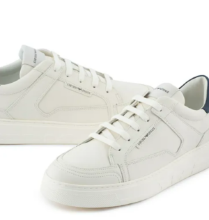 Alternative view of Giày Armani Hammered Leather Sneakers 'Ice' X4X568XN1621Q778